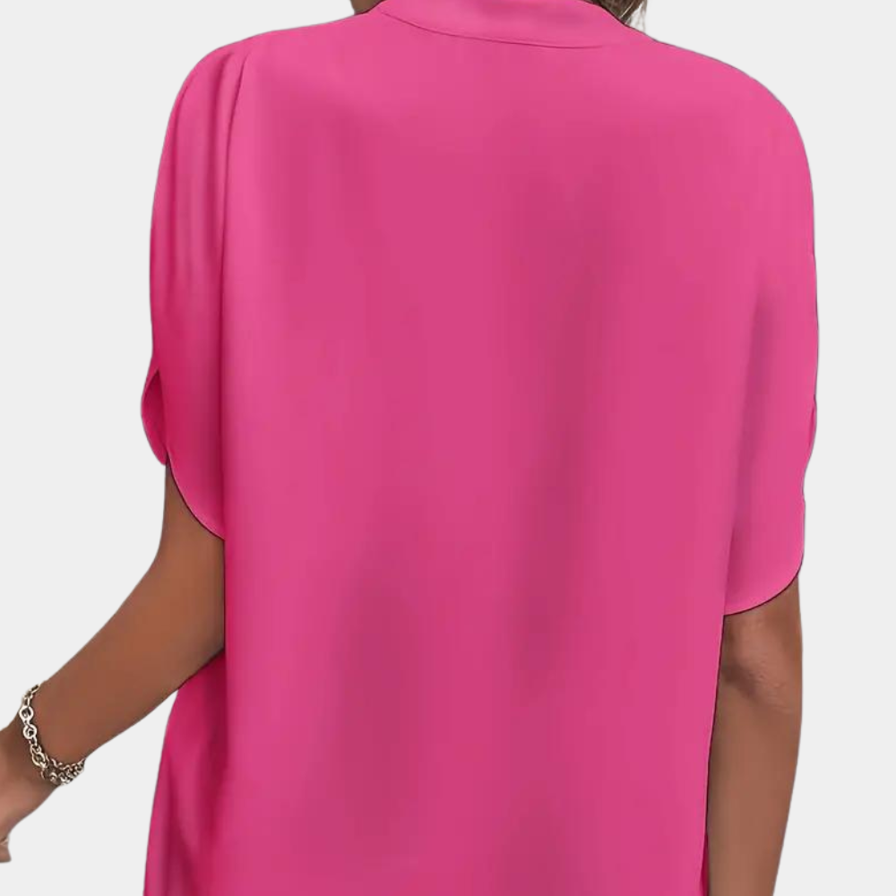 Mira - Elegante Dames Blouse met Korte Mouwen in Diverse Kleuren