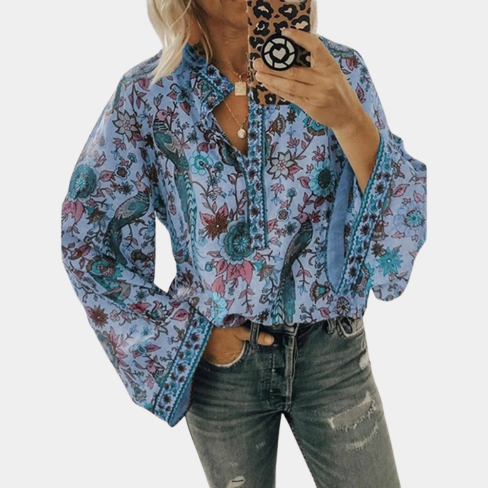 Mariana - Elegante Damesblouse met Bloemenprint voor Zomerlook