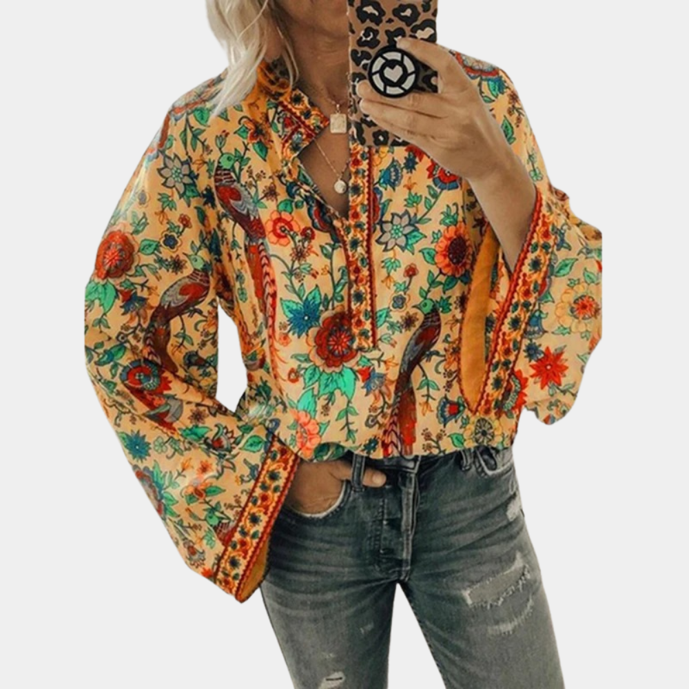 Mariana - Elegante Damesblouse met Bloemenprint voor Zomerlook