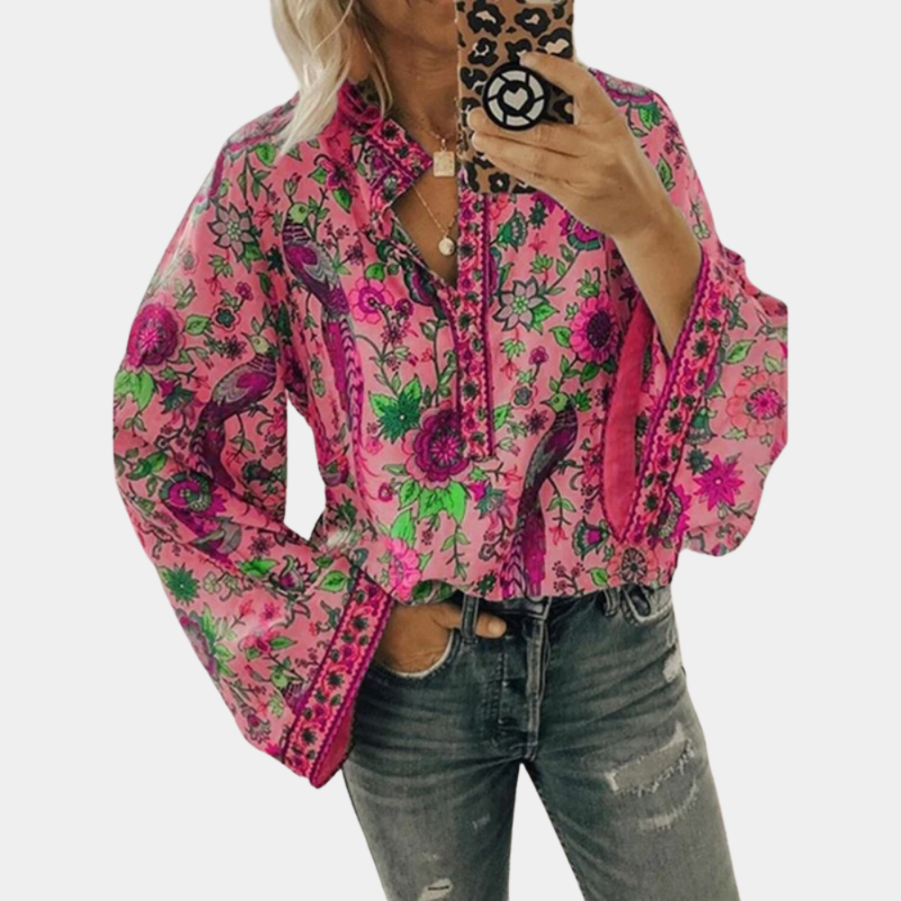 Mariana - Elegante Damesblouse met Bloemenprint voor Zomerlook
