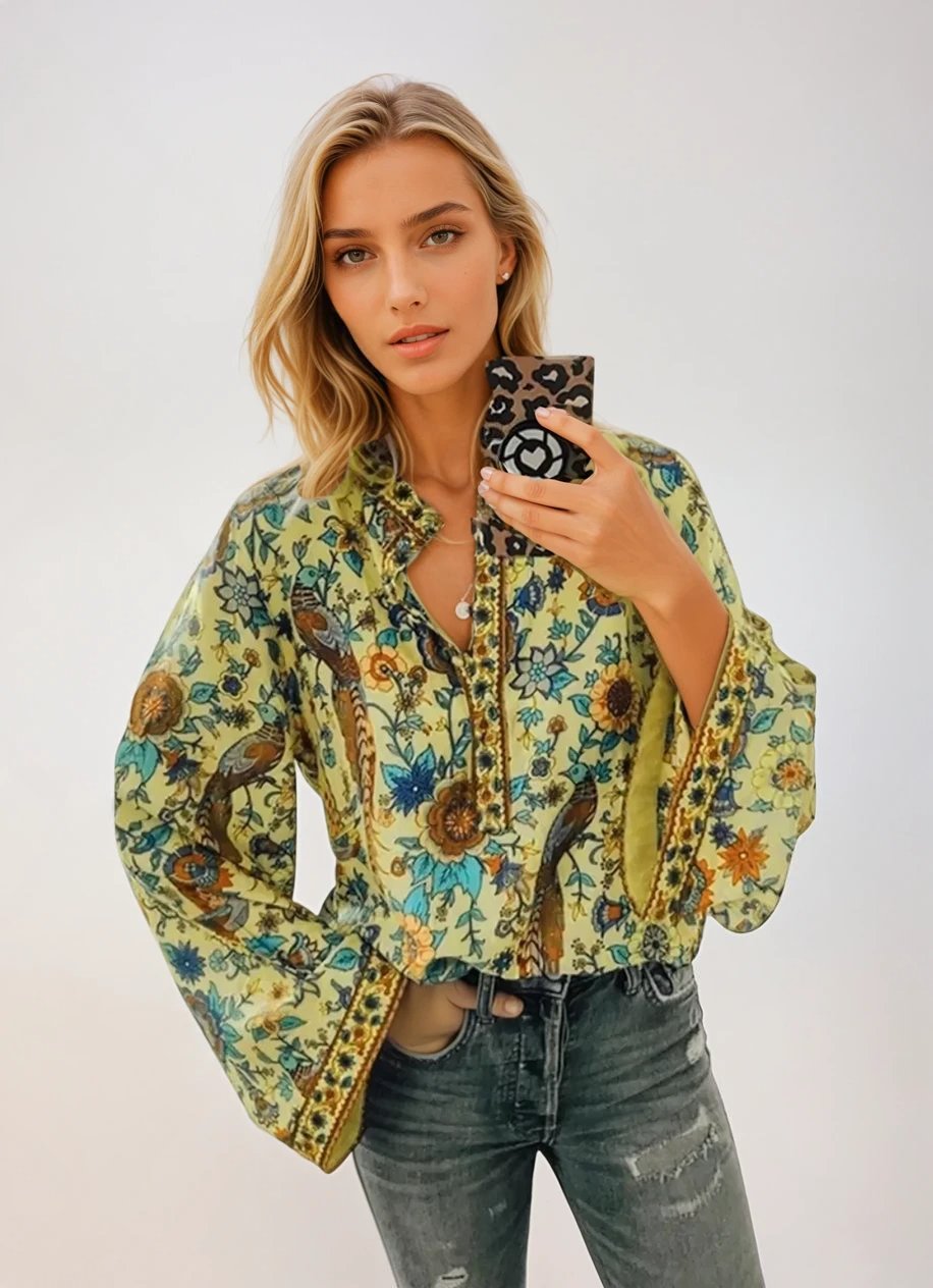 Mariana - Elegante Damesblouse met Bloemenprint voor Zomerlook