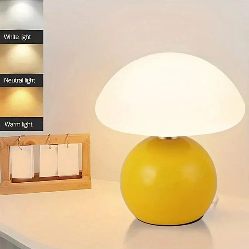 Franse crème kleur champignon lamp voor elegante verlichting