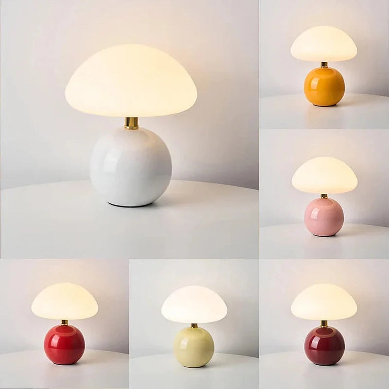 Franse crème kleur champignon lamp voor elegante verlichting