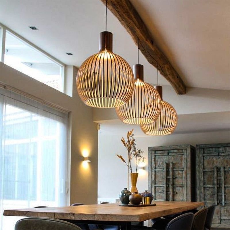 Ecolight® Unieke houten hanglamp voor een gezellige sfeer
