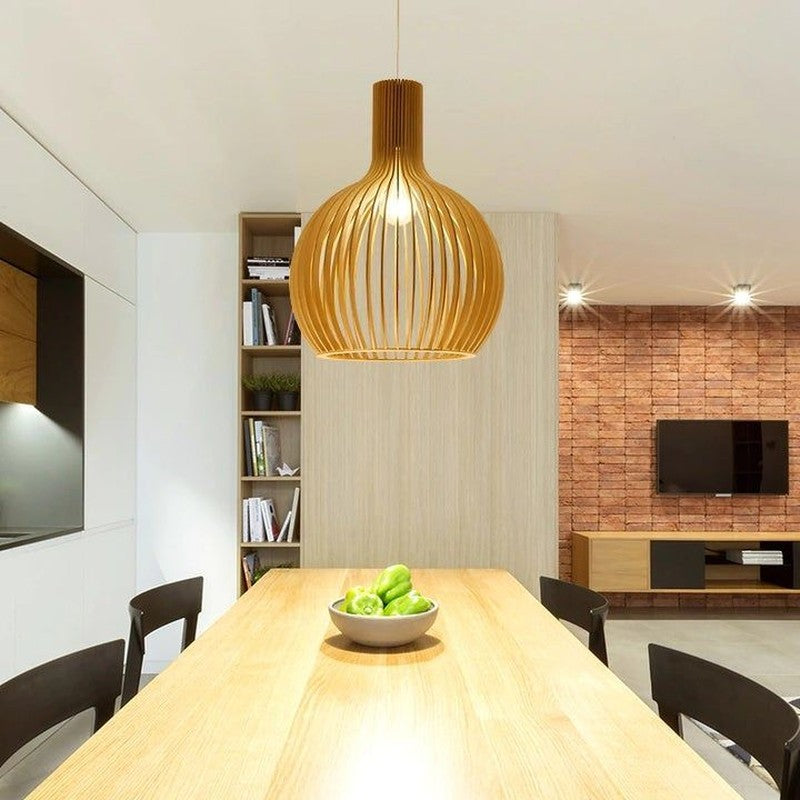 Ecolight® Unieke houten hanglamp voor een gezellige sfeer