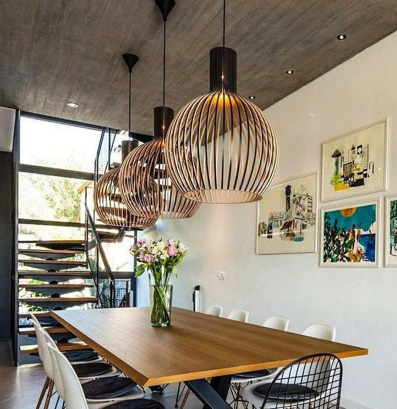 Ecolight® Unieke houten hanglamp voor een gezellige sfeer