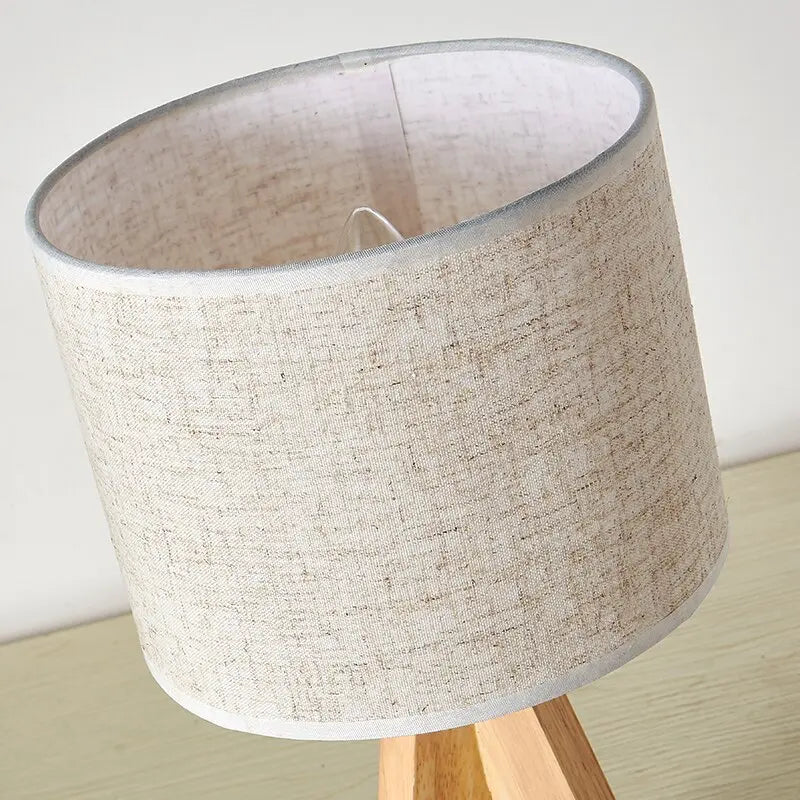 Ebenholz - Stijlvolle tafel lamp Hout, Zwart en Wit