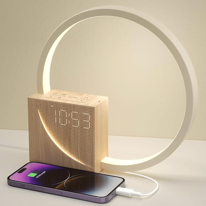Sunrise - Zonsopgang Wekker met Dimbare Touch Lamp, Oplader & Veel Functies, Kerstcadeau