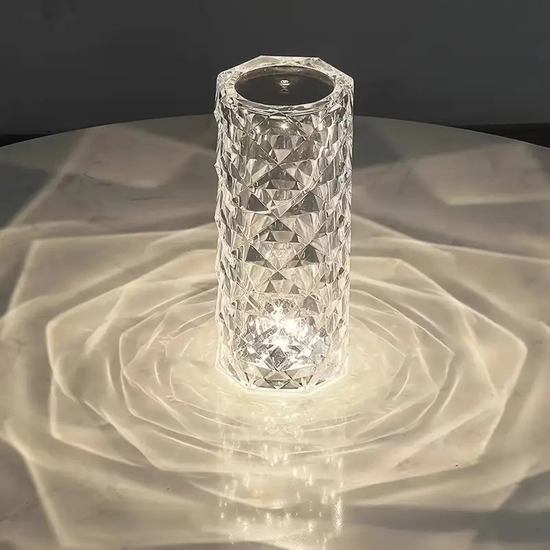 GlanzLicht - Rosé Fonkelende Kristallen Tafel lamp met Touch-Functie