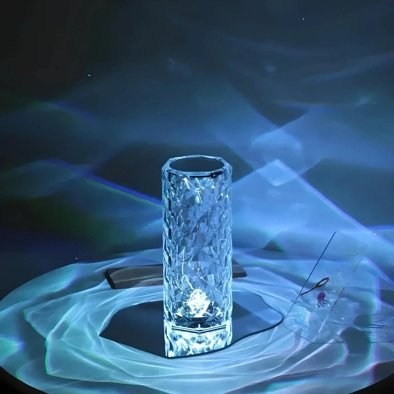 GlanzLicht - Rosé Fonkelende Kristallen Tafel lamp met Touch-Functie