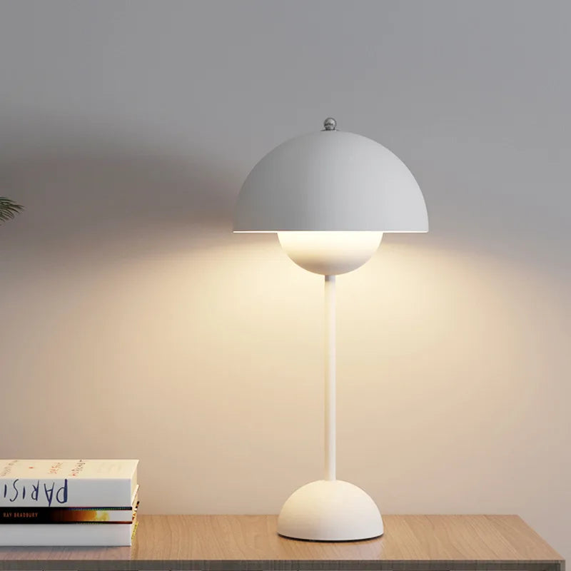 LumiGlow - Stijlvolle Accu Tafellamp in Paddestoelontwerp met Touchfunctionaliteit