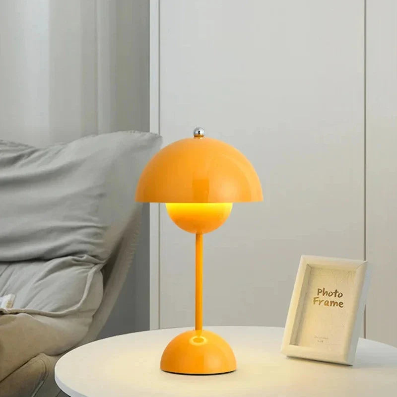 LumiGlow - Stijlvolle Accu Tafellamp in Paddestoelontwerp met Touchfunctionaliteit