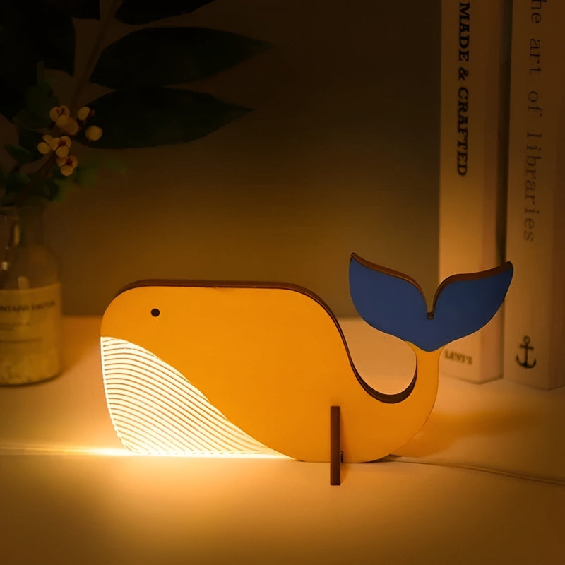 WunderLicht - Dierlijk Mooie Tafellamp van Hout en Acrylaat