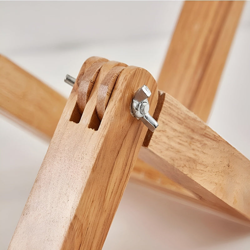 HolzKunst - Flexibele Robotertafellamp van Massief Hout en Stof