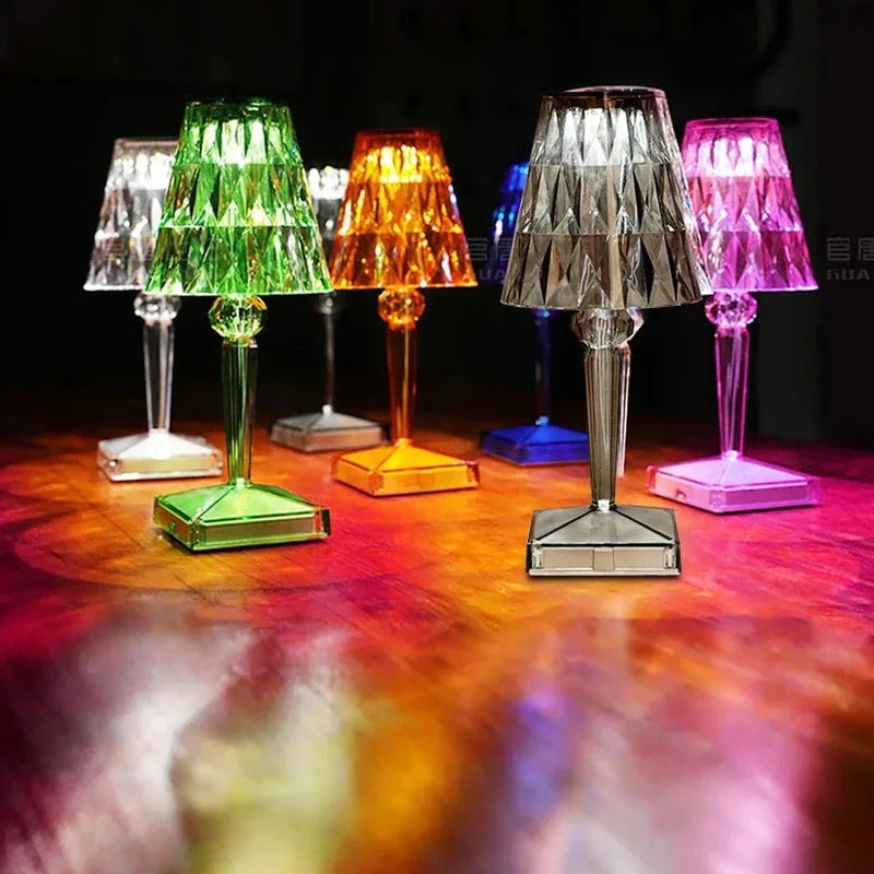 KristallGlanz - Acryl Kristall Kunst Tafel lamp