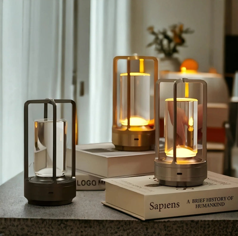 NordLume – Scandinavische LED-tafellamp, Draadloos en Oplaadbaar