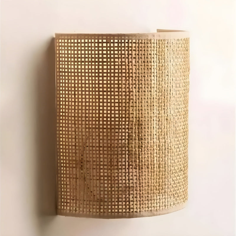 RetroWove Wandlamp - Stijlvolle Rattangeweven Decoratie
