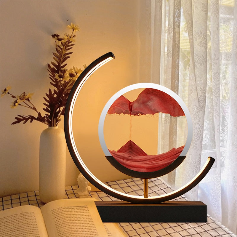 Fascinerende & Rustgevende Zand Tafel Lamp | SandScape