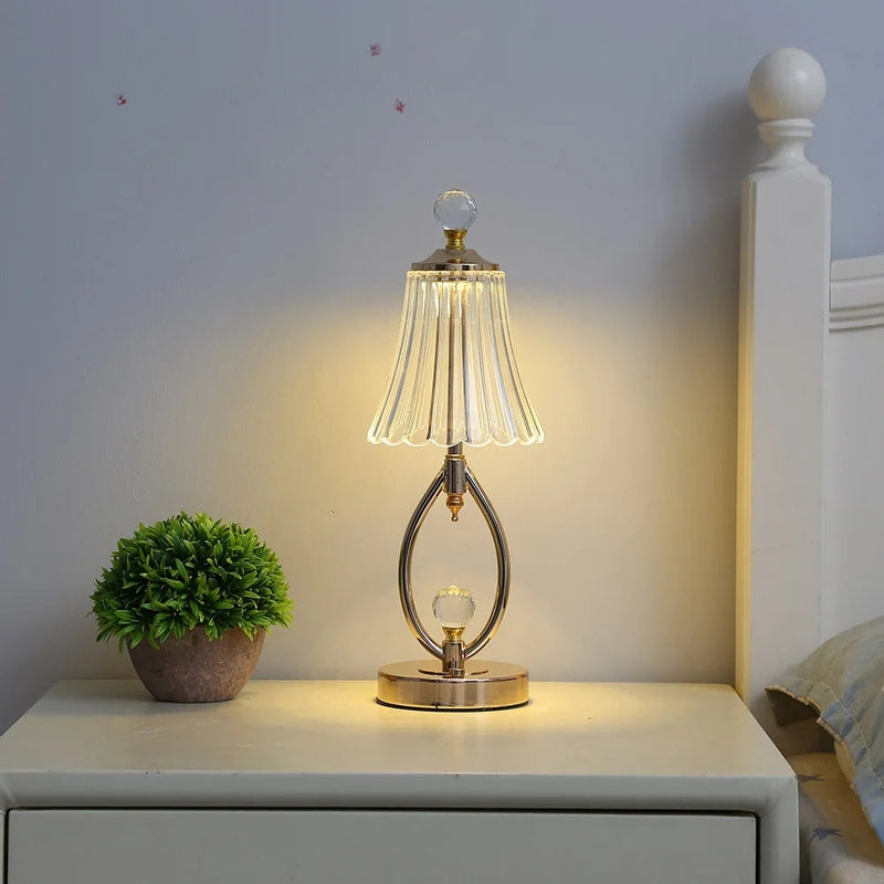 Gouden Kristallen Lamp | Luxe Aura voor Elegante Ruimtes