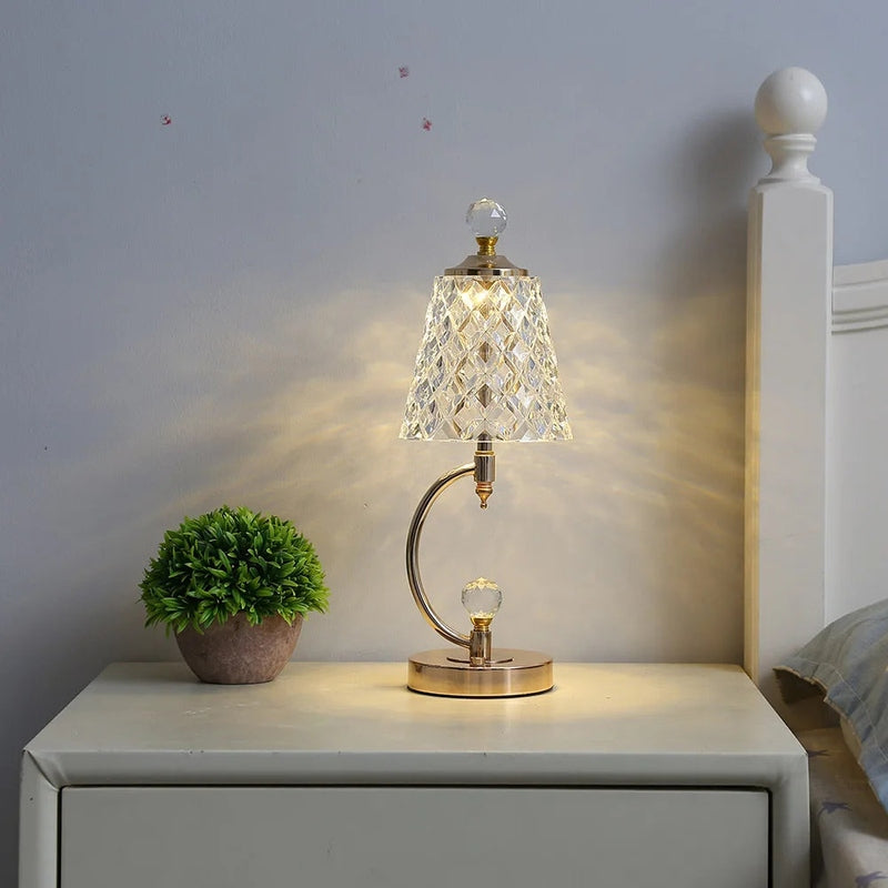 Gouden Kristallen Lamp | Luxe Aura voor Elegante Ruimtes