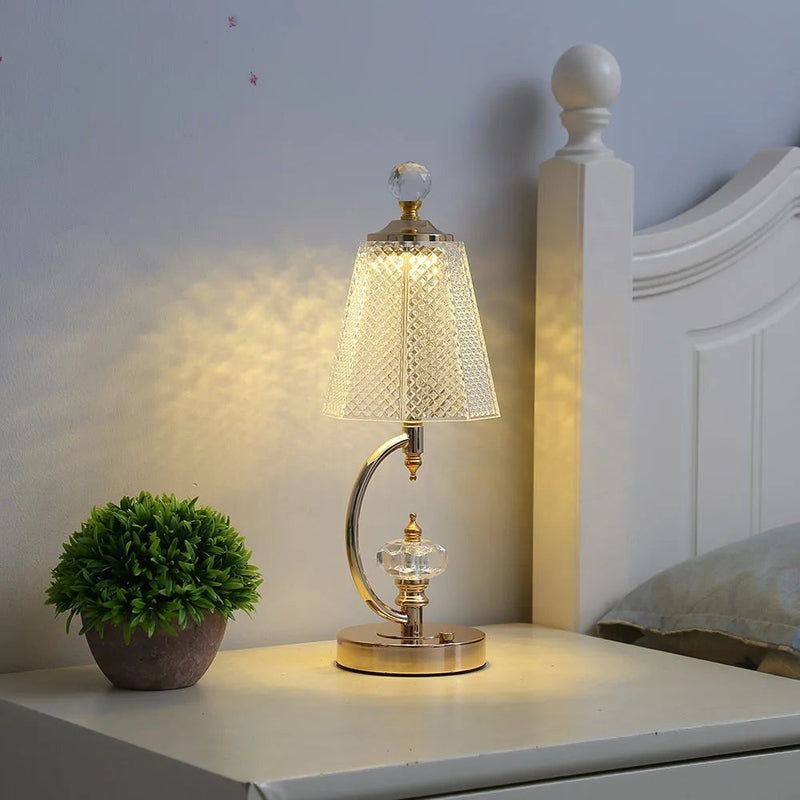 Gouden Kristallen Lamp | Luxe Aura voor Elegante Ruimtes