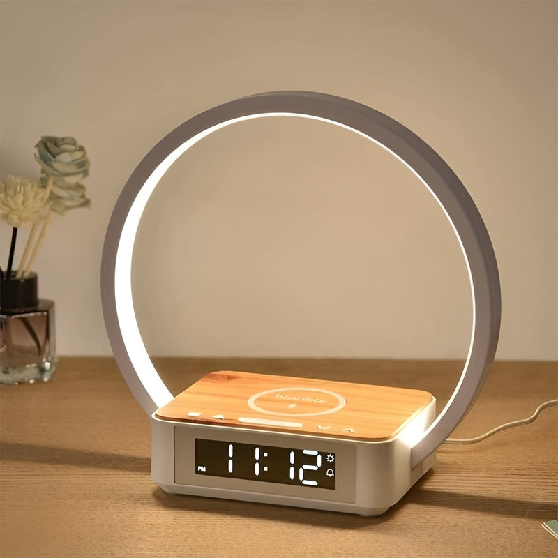 Slimme LED-lamp met Draadloze Oplaadfunctie en Wecker | BrightGlow