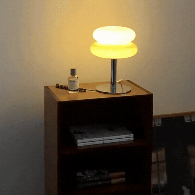 LumiGlow - Stijlvolle Macaron Tafellicht van Glas voor uw Huis
