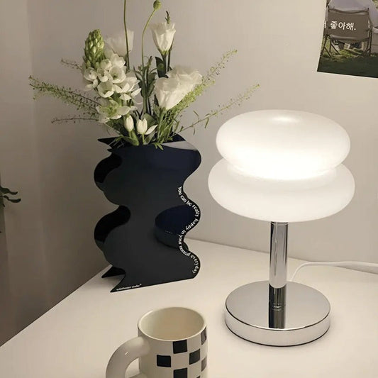 LumiGlow - Stijlvolle Macaron Tafellicht van Glas voor uw Huis