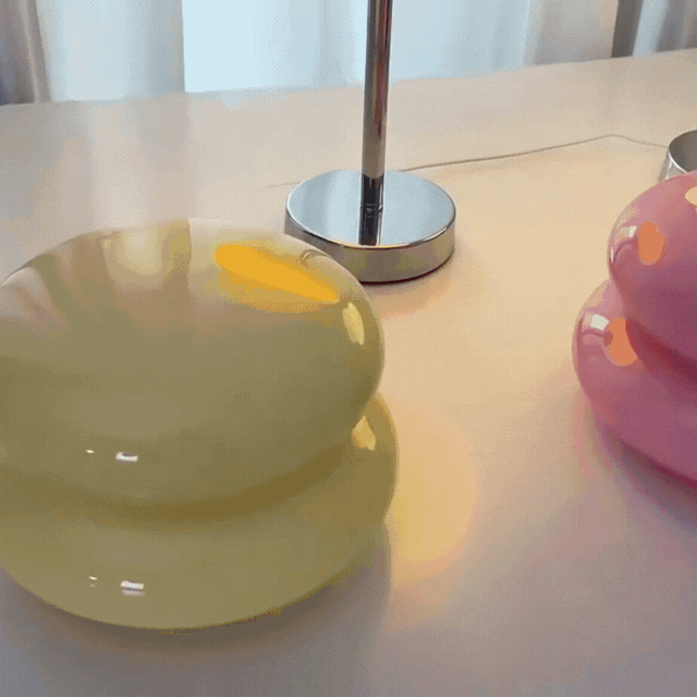 LumiGlow - Stijlvolle Macaron Tafellicht van Glas voor uw Huis