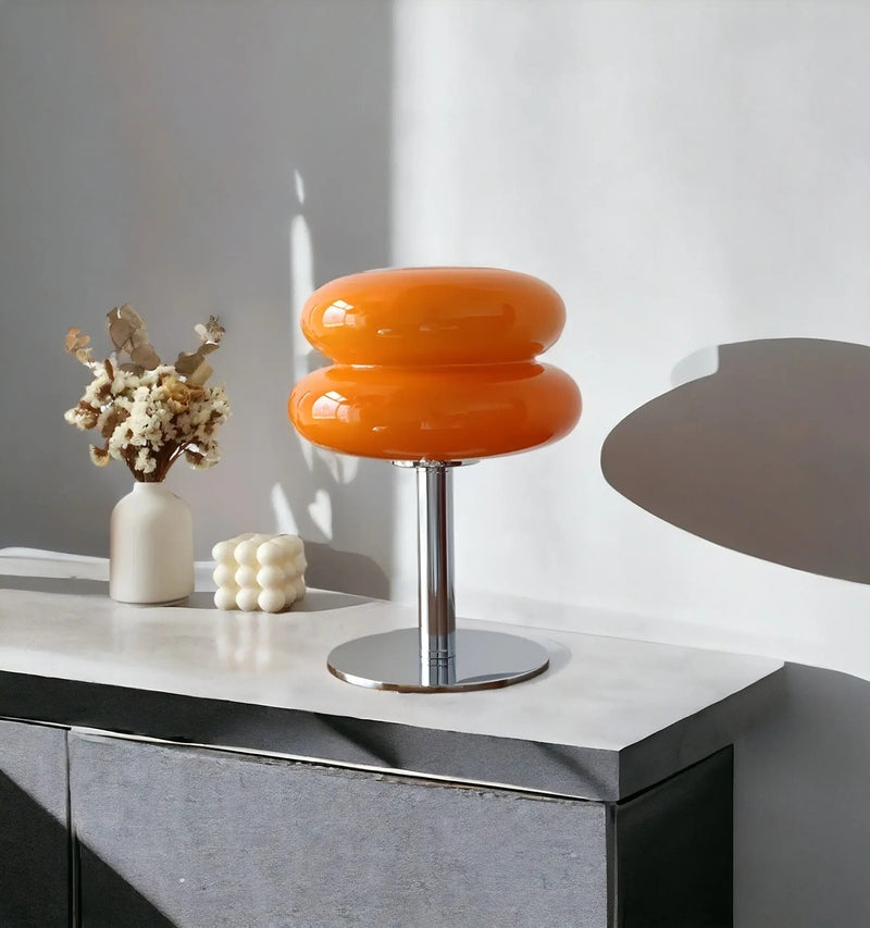 LumiGlow - Stijlvolle Macaron Tafellicht van Glas voor uw Huis
