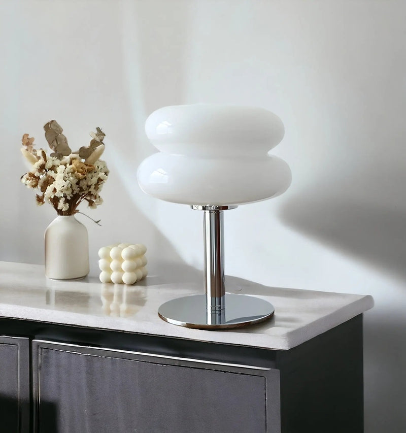 LumiGlow - Stijlvolle Macaron Tafellicht van Glas voor uw Huis