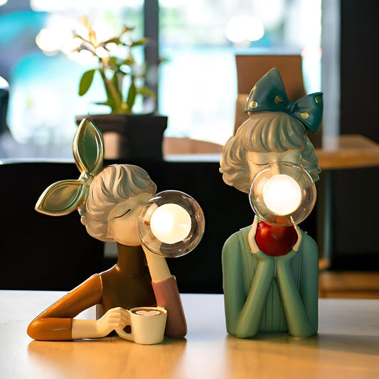 LunaLicht - USB Bubble Tafel lamp voor meisjes in de woonruimte