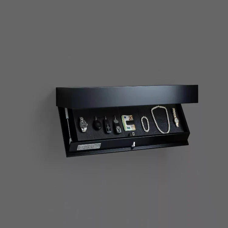 Wandplank met verborgen opbergruimte