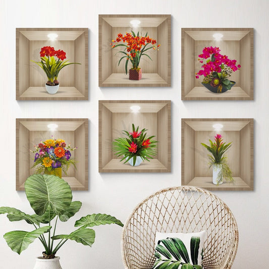BlossomWalls™ 3D Bloemenvaas Muursticker