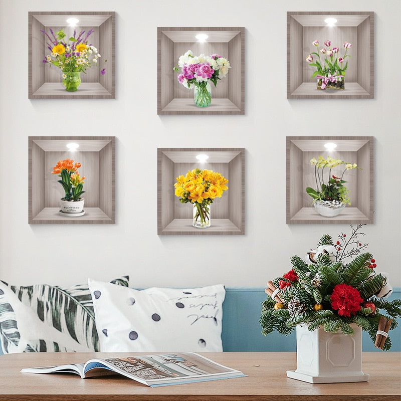 BlossomWalls™ 3D Bloemenvaas Muursticker