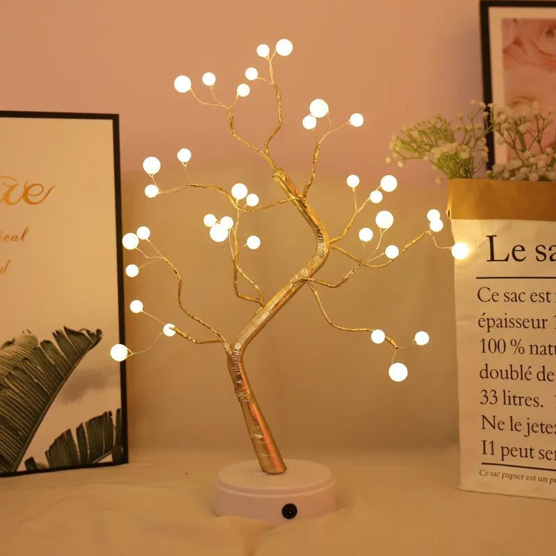 Feestdag Cadeau LED Boom Nachtlamp – Elegante Huishouddecoratie