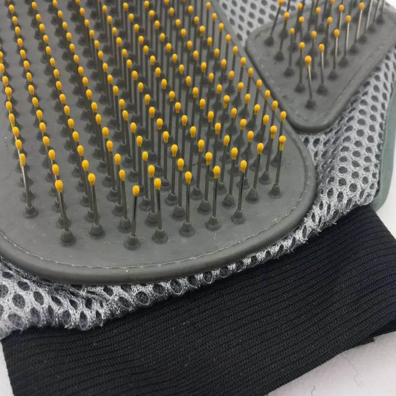 Zelfreinigende Massage Borstel Handschoen voor Katten – Stalen Naald Deburring Glove