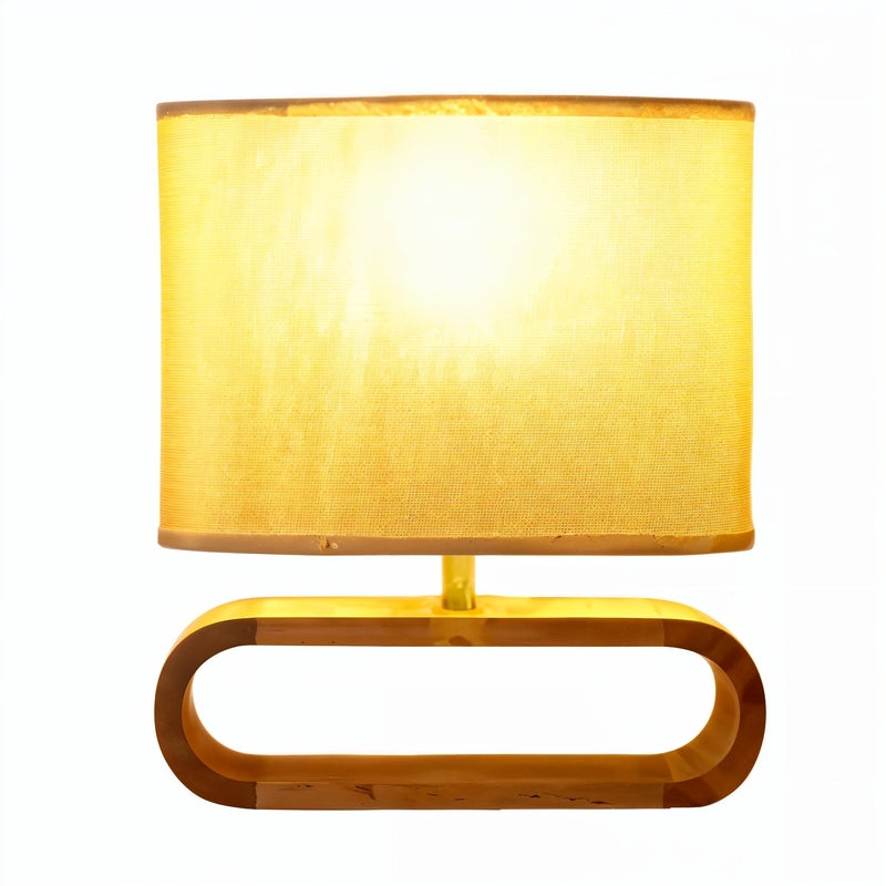 Ecolight - Rustieke Tafel lamp Hout, Rond voor Gezellige Ruimtes