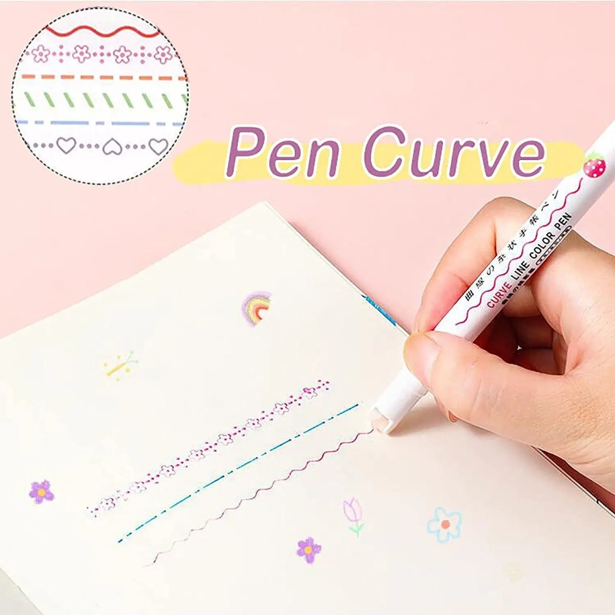 RollerPen™️ 6 Verschillende Krommingen Vormen Tip Stiften (6 stuks)