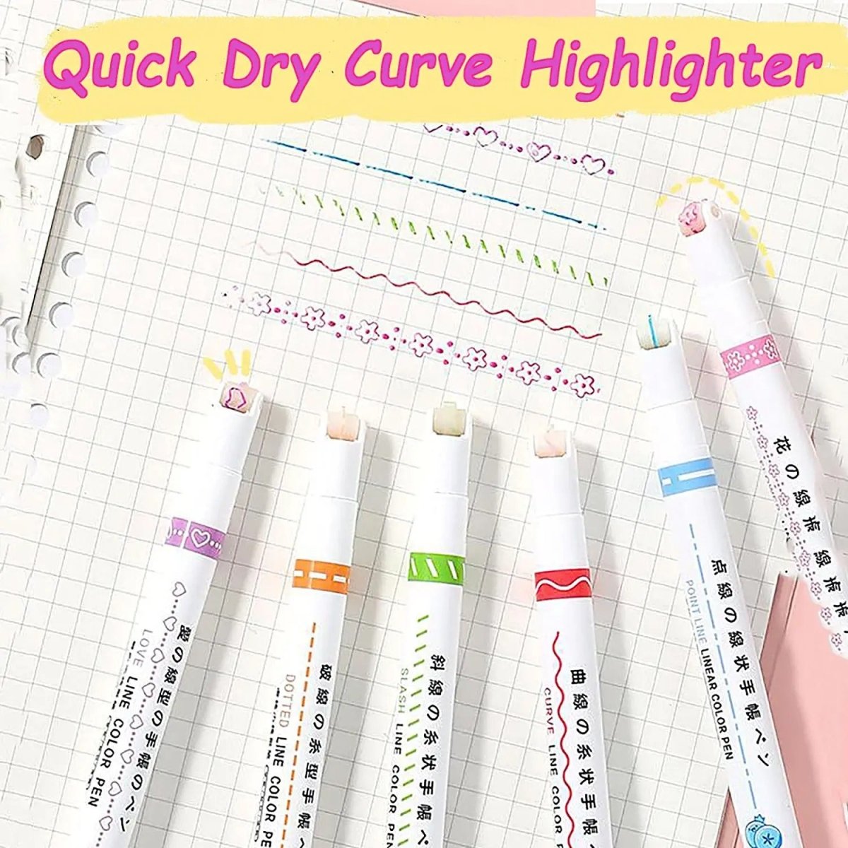 RollerPen™️ 6 Verschillende Krommingen Vormen Tip Stiften (6 stuks)