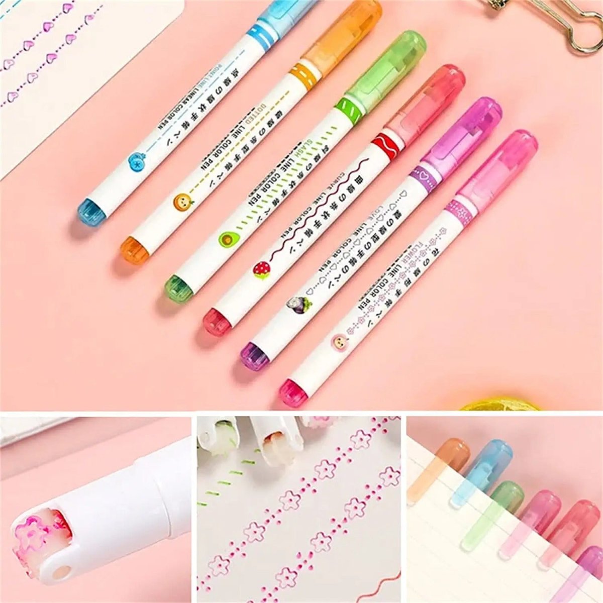 RollerPen™️ 6 Verschillende Krommingen Vormen Tip Stiften (6 stuks)