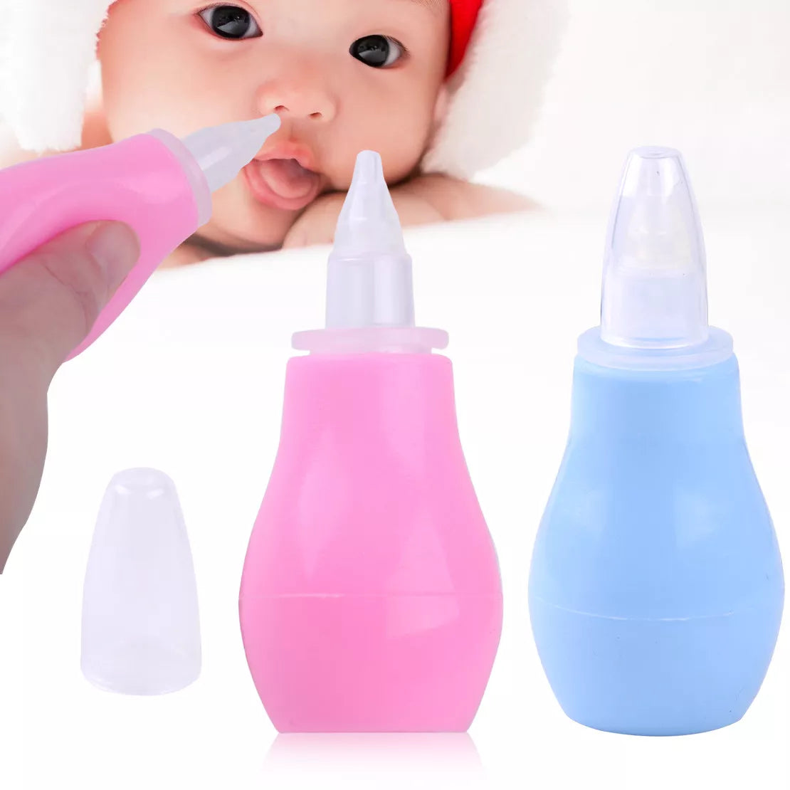 Baby Neus Aspirator - Zachte Snotreiniger voor Baby's Veilige Siliconen Ontwerp